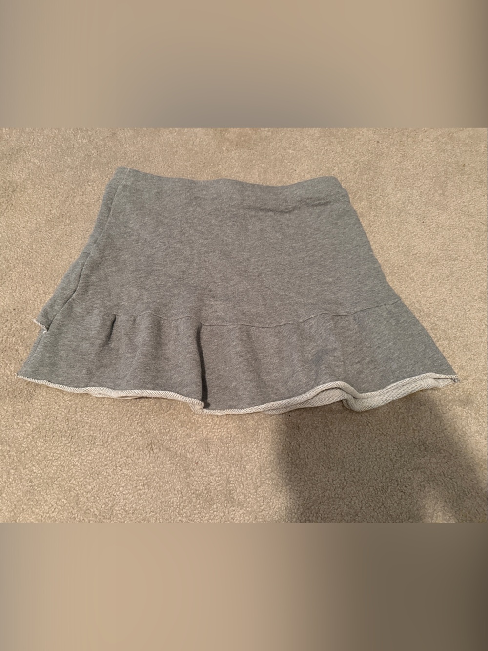 Express Gray Ruffle Hem Mini Skirt - Picture 3 of 3